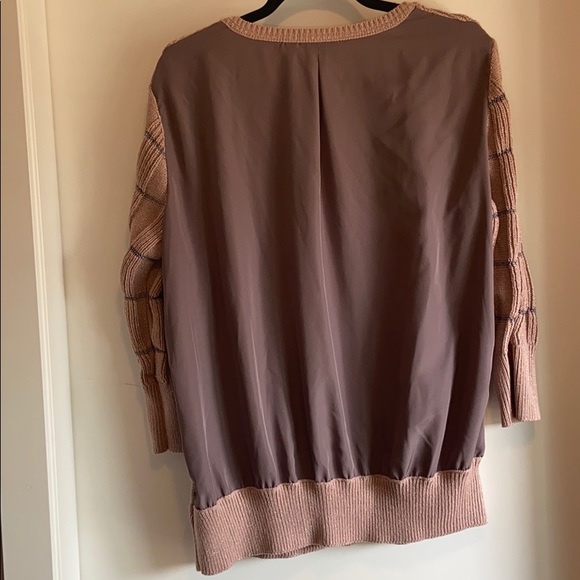 Simply Vera Vera Wang Woven Pink Sweater - Picture 4 of 4